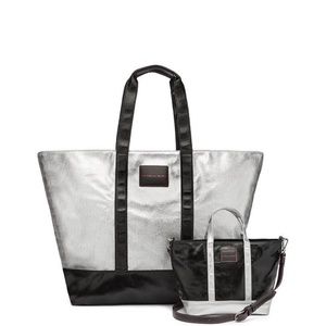 VS Metallic Canvas Weekender & Crossbody Duo NIP